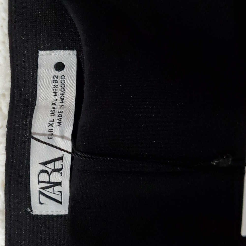 Zara NWT black stretch pants for women size XL minor flaws easy fix trending - Picture 4 of 10